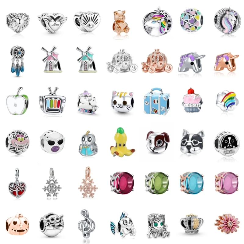 

New Fashion Charm Classic Pumpkin Carriage Rainbow Beads Suitable for Pandora Original Women's Bracelets Jewelry Birthday Gift