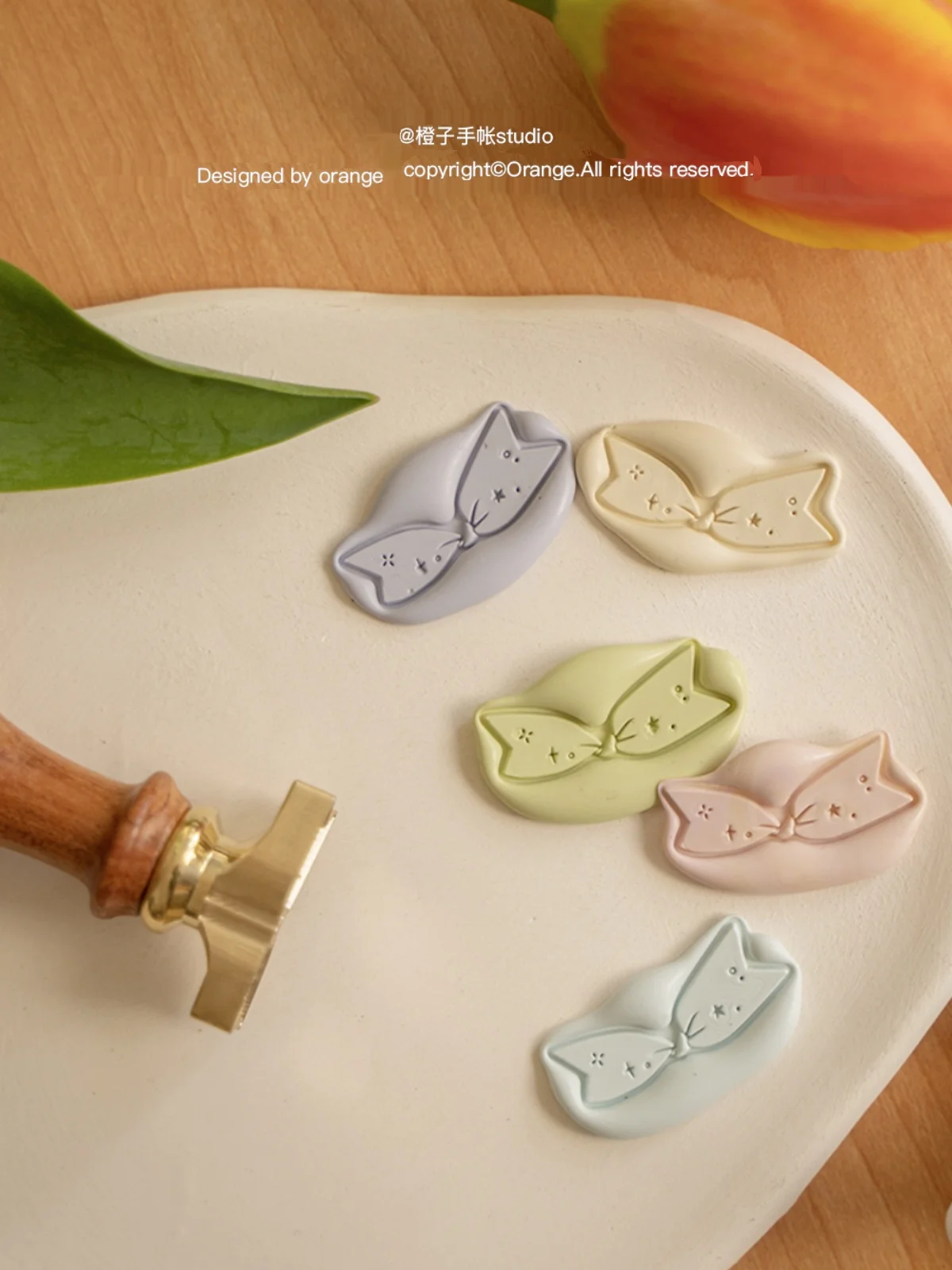 Diy Lacquer Seal Cute Cat Model Peripheral Spring New Relief Seal All Things Sealing Wax Collection Decoration Kid Birthday Gift