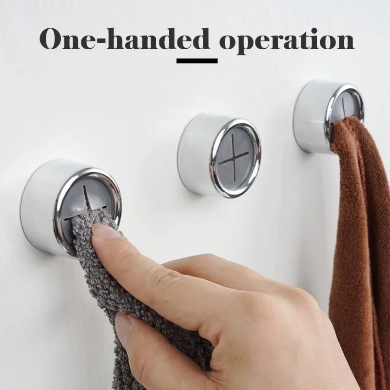 1/4PCS Non Punching Towel Hook Dishwashing Cloth Storage Racks Kitchen Bathroom Accessories