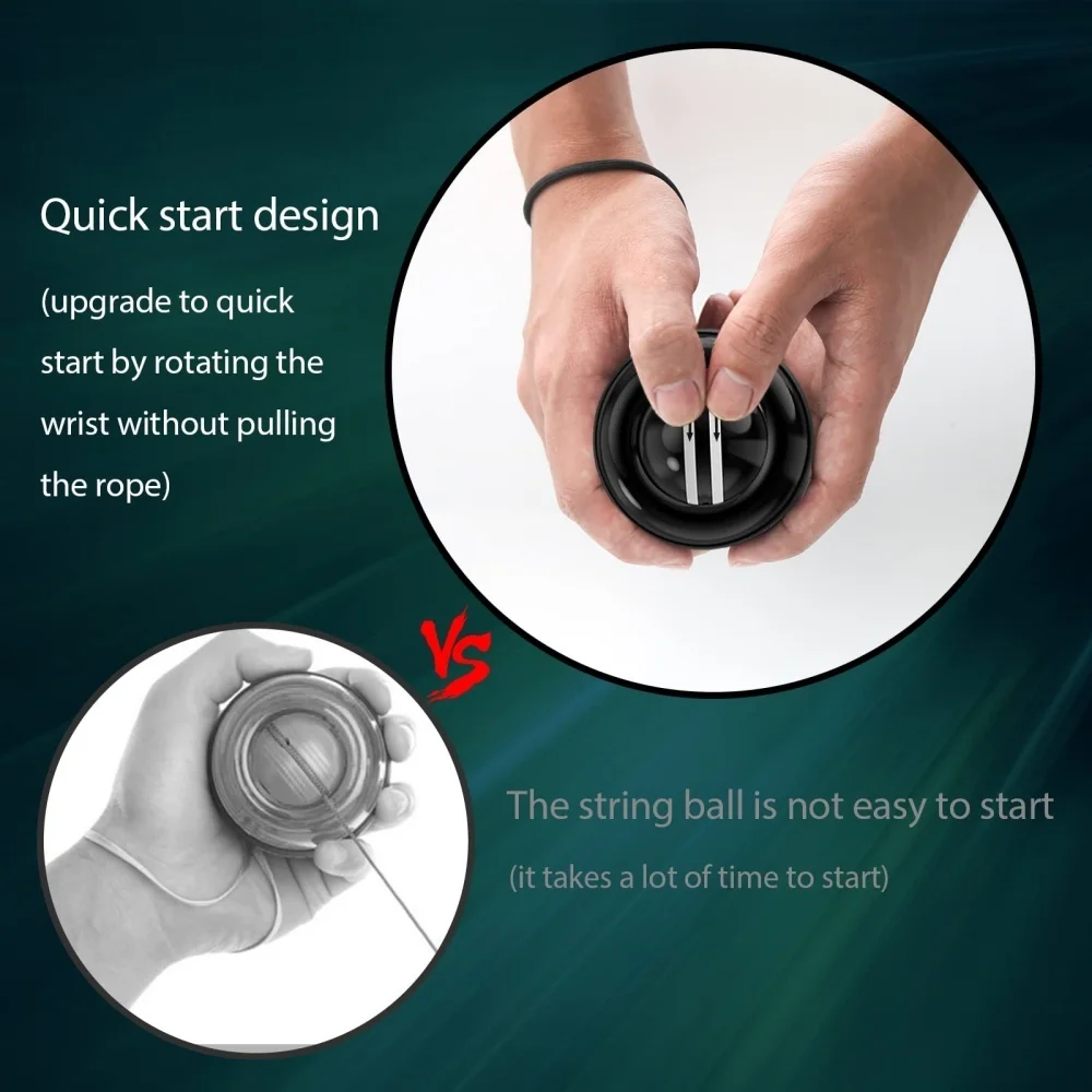 Wrist Trainer Ball Auto-Start Wrist Strengthener Gyroscopic Forearm Exerciser Gyro Ball for Strengthen Arms, Muscles
