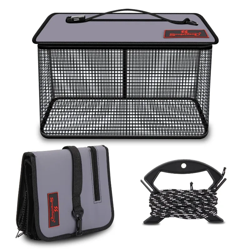 Collapsible Folding Fishing Trap for Crayfish, Crab, Shrimp, and Eels