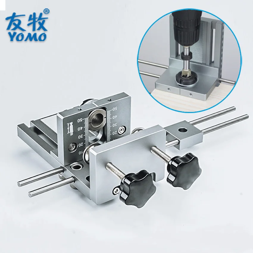YOMO Quick Assembly 3 in 1 Dowel Jigs Woodworking Drilling Locator Drilling Guide Kit DIY Tools Furniture Repair Tools Kit