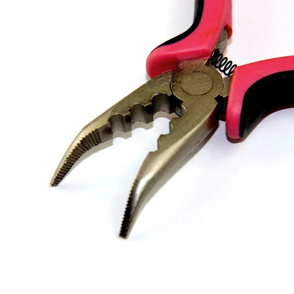 1Pcs Curved Removal Hair Extension Hair Plier Red&black Handle Remover Plier With Teeth
