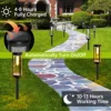 Solar Pathway Lights Outdoor Bright Waterproof Solar Garden Decorative Landscape E27 Bulb Lights for Walkway Driveway Lawn Patio 6