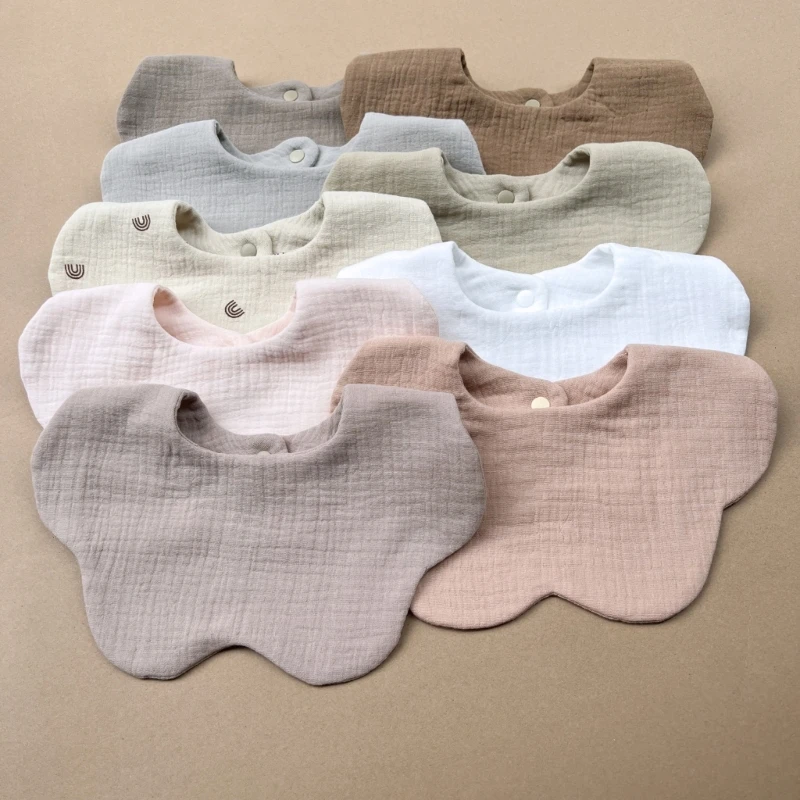 

0-24M Infant Bibs Cotton Saliva Towel Unisex Breathable Baby Bibs for Newborns
