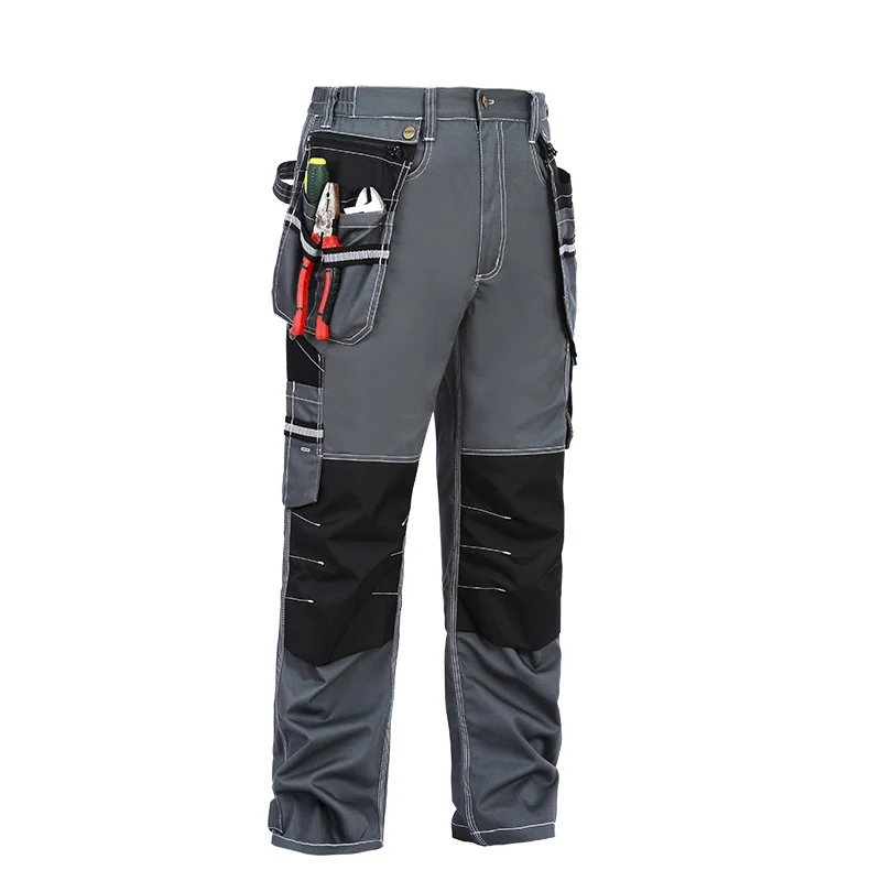 

100% Cotton Working Cargo Pants with Detachable Pocket Working Pants Men Workwear Cargo Trousers for Knee Pads