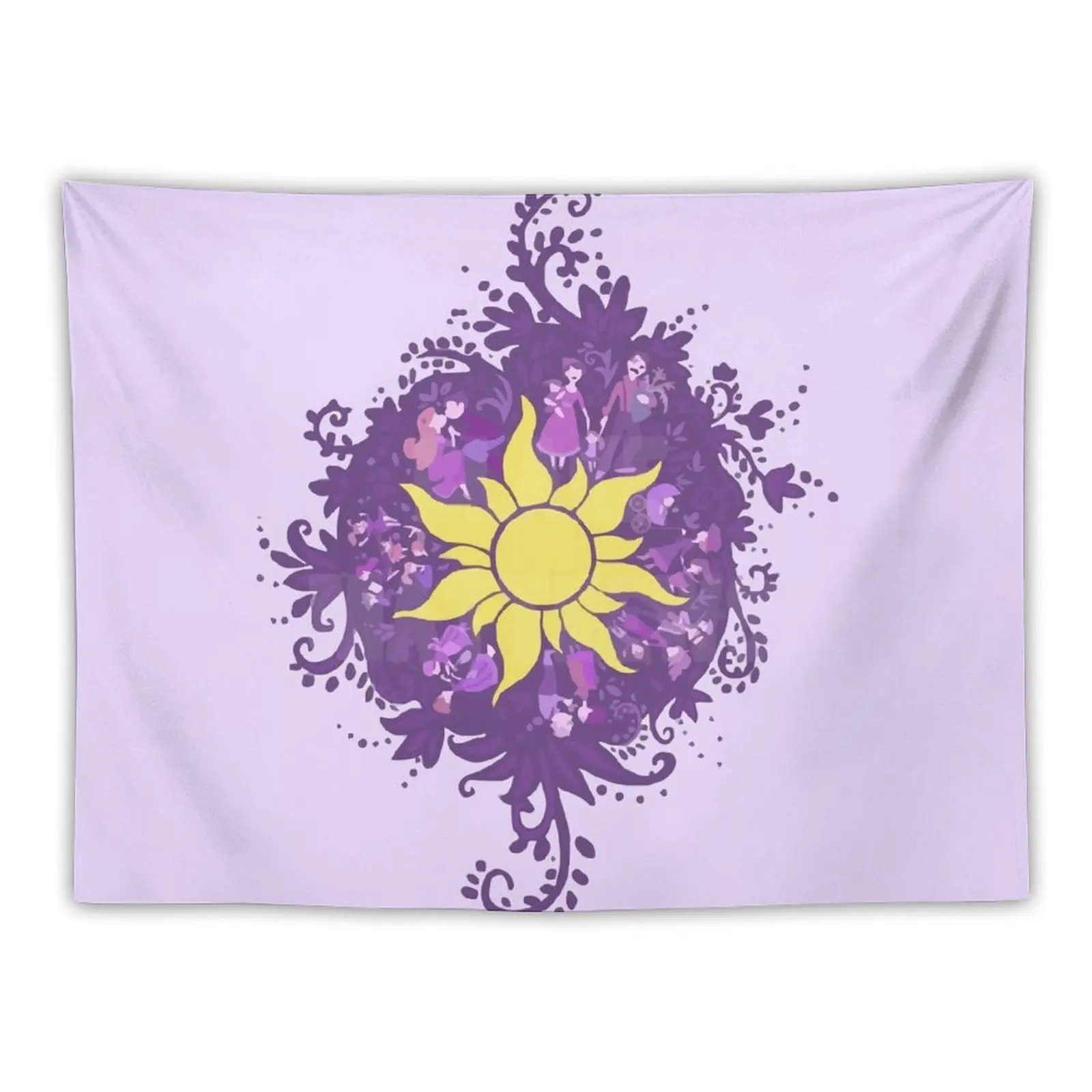 Tangled - Sun - Kingdom Dance Tapestry Aesthetic Room Decor Wall Art Carpet Wall Tapestry