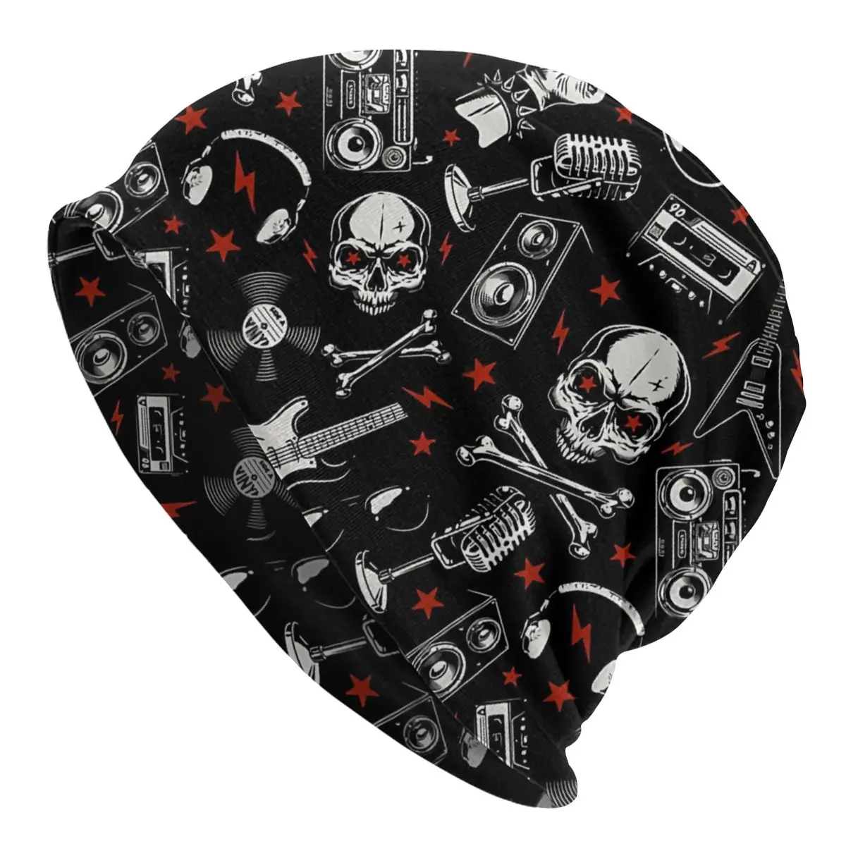 

Graffiti Street Art Skullies Beanies Caps Concert Music Festival Hard Rock Thin Hat Bonnet Hats Men Women's Unisex Ski Cap
