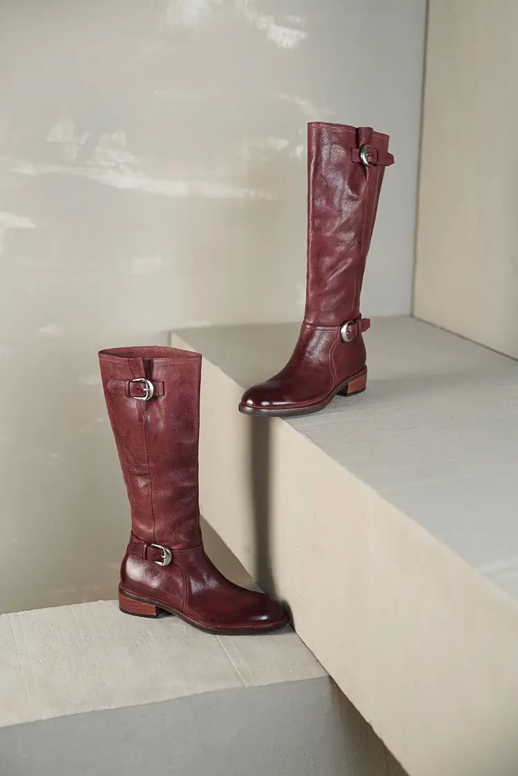 Genuine Leather Riding Knight Boots Detail 3