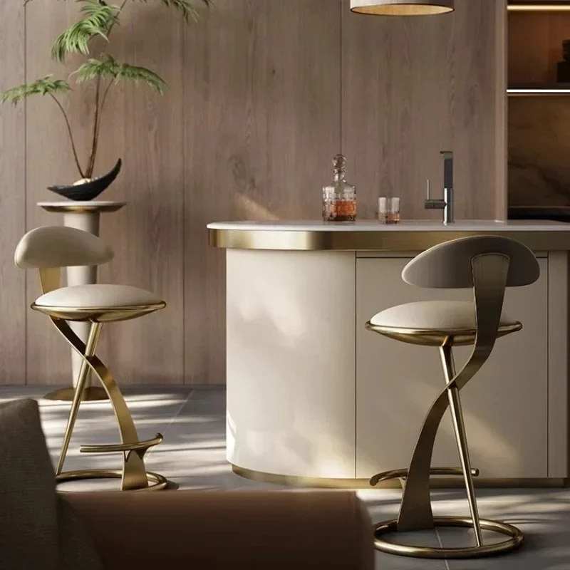 

Steel Kitchen Bar Chairs Bar Counter Top Island Metal Luxury Table Chairs Nordic Modern Chaise Haute Outdoor Furniture YN50BC