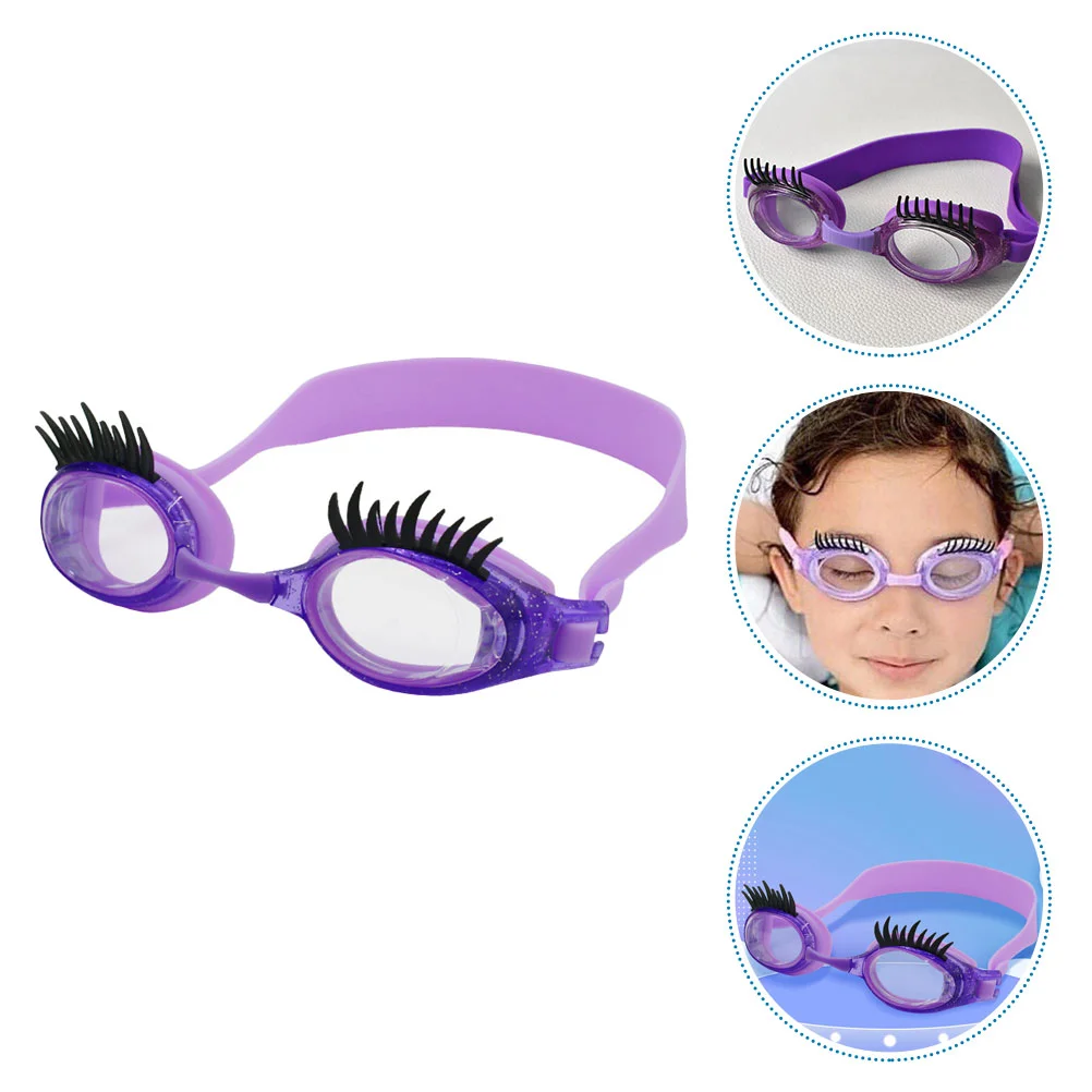 

Swimming Glasses Goggles for Kids Underwater Pool Eye Children Learning Accessory Eyewear Aunglasses Cartoon Eyelash