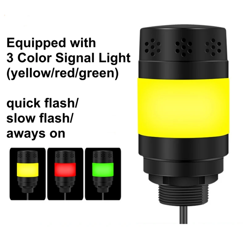 Modbus RTU Sound and Light Alarm for Workshop Machines Industrial Audible and Visual Alarm with 3 Color Signal Light