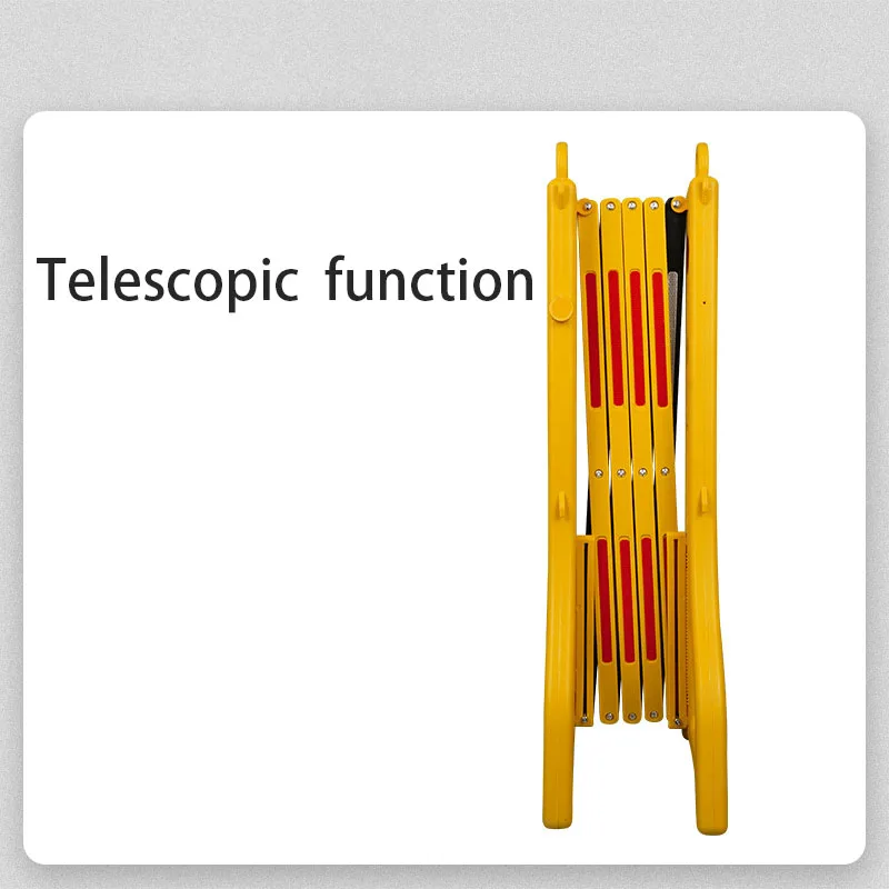KOOJN barandilla telescópica de plástico, no se daña fácilmente, reflectante, móvil, valla interior y exterior, protección de seguridad, aislamiento