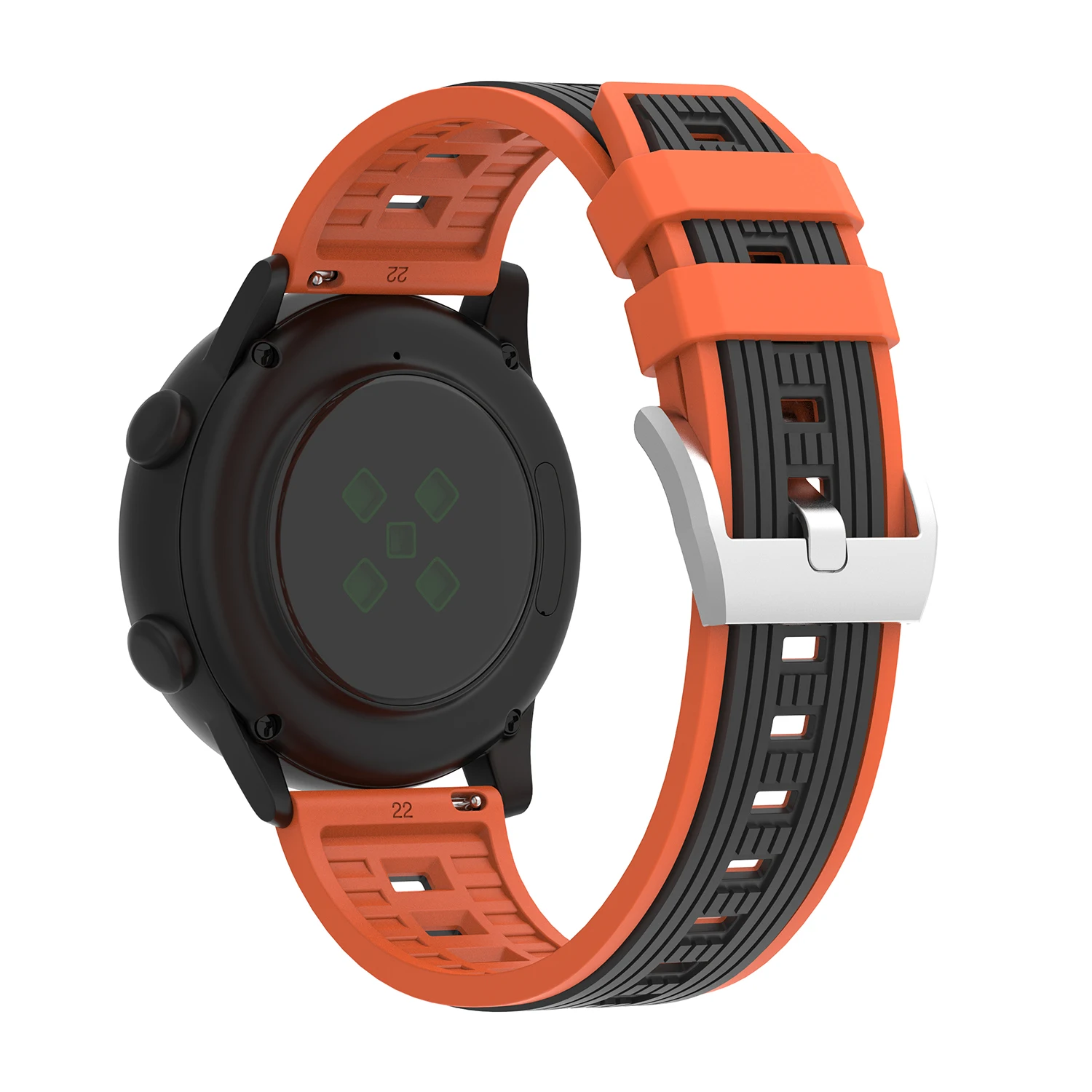 Silicone Sport Strap Bracelet - 22mm Wristband in Multiple Colors