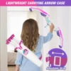 2 Pack Archery Set - Includes 2 Bows, 24 Suction Cup Arrows & 2 Quivers & Standing Target, Outdoor Light Up Toys for Boys Girls 4