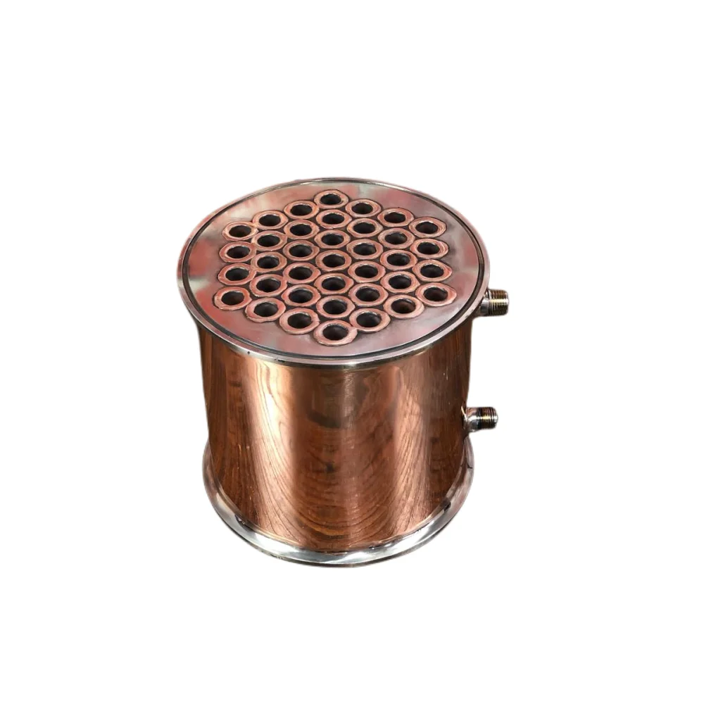 

8" Copper Condenser, Dephlegmator, Reflux, Distiller Condenser. 200mm, 37 pipes 16mm. Copper 99,99%