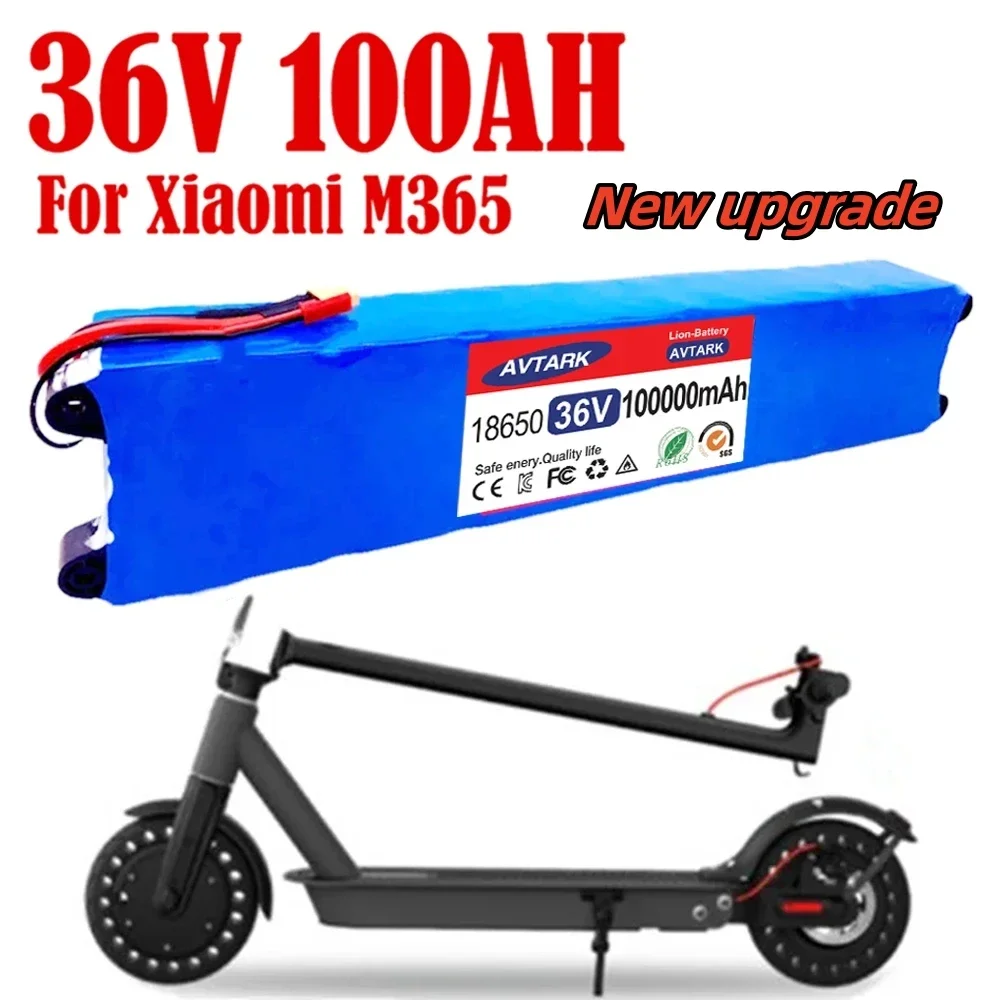 

New Upgraded Version 10S3P 36V 100Ah Lithium Battery Pack for Electric Bike and Scooter Modified with 1000W Power and BMS