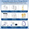Flange Inserts 12/13/14/15/16/17/18/19/20/21/22mm Compatible with Momcozy/XIMYRA/Spectra/Medela/MY-376/YOUHA 24mm Shield/Flanges 3
