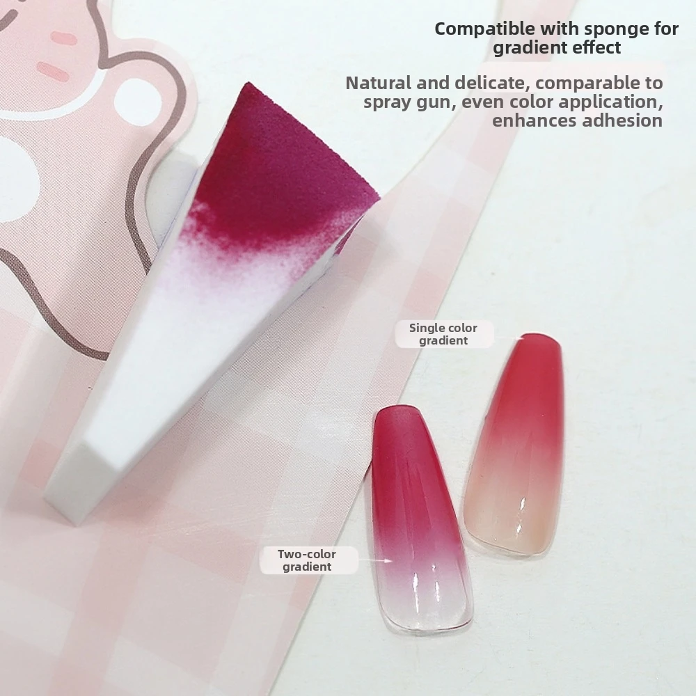 5Pcs 화이트 삼각형 네일 아트 스폰지 그라디언트 효과 소프트 메이크업 스폰..