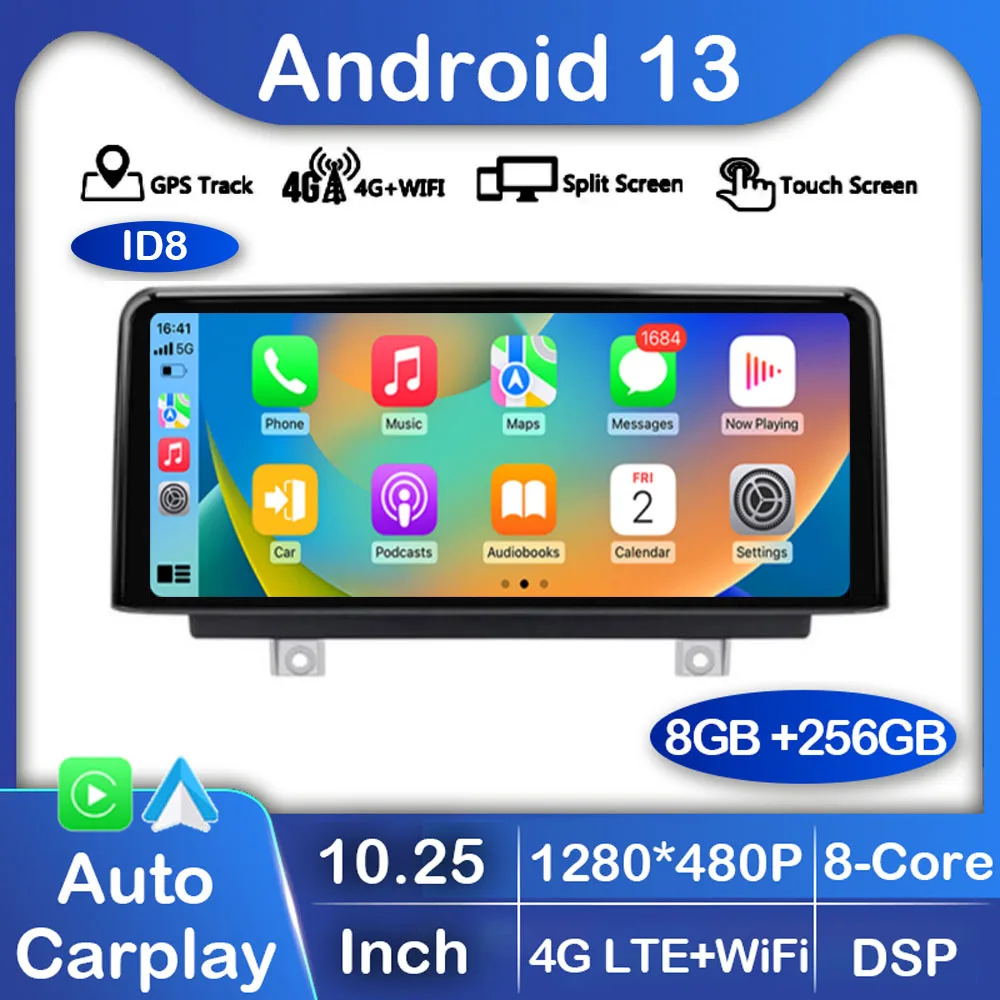 

10.25'' Android 13 Wireless Carplay Auto For BMW 1/2/3/4 Series F20/F21/F22/F30/F31/F32/F33/F34/F36 Car Radio Multimedia Stereo