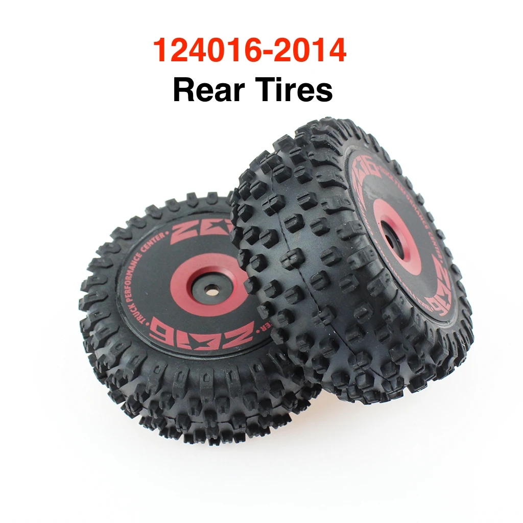 Front and Rear Wheel Tire Tyre for Wltoys 144001 144010 124016 124017 RC Car Upgrade Parts Spare Accessories 3