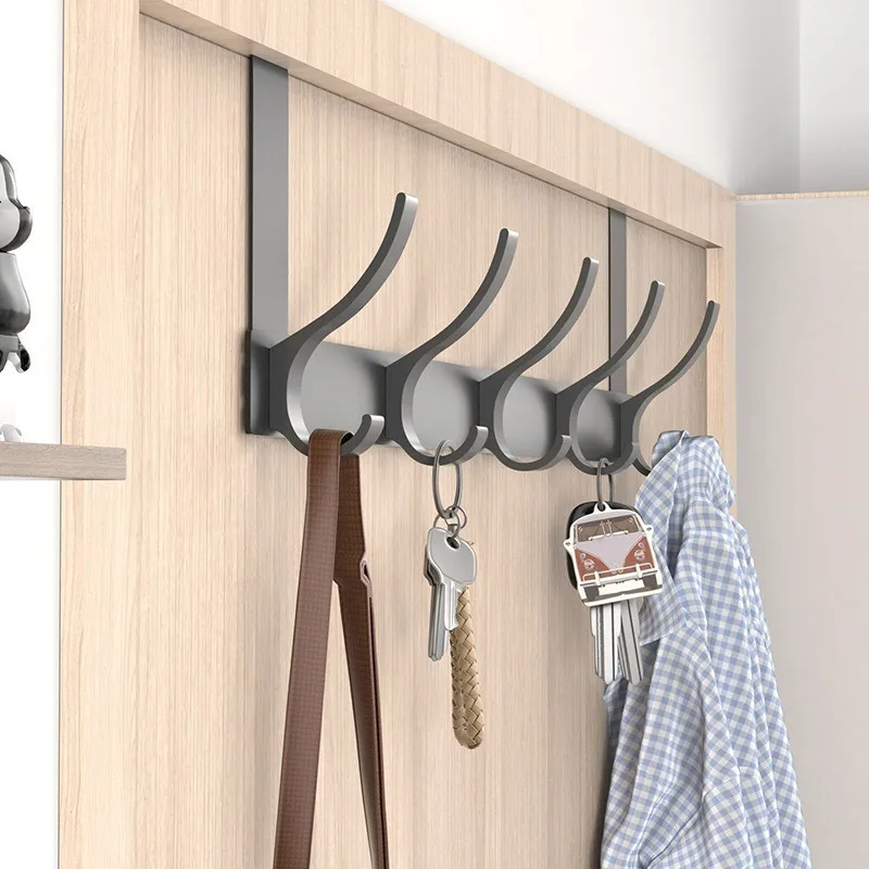 Behind Door Storage Hook Towel Hanger Clothes Coat Hat Organizer Rack Home Bathroom Bedroom Kitchen Storage Holder 8pc