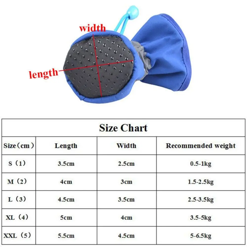 Title 2, 4Pcs Winter Pet Dog Shoes Warm Snow Anti-slip B...