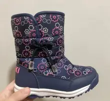  Natural real wool thick warm boy girl snow boots waterproof thick wool inside the winter cotton boots size 22 to 40 