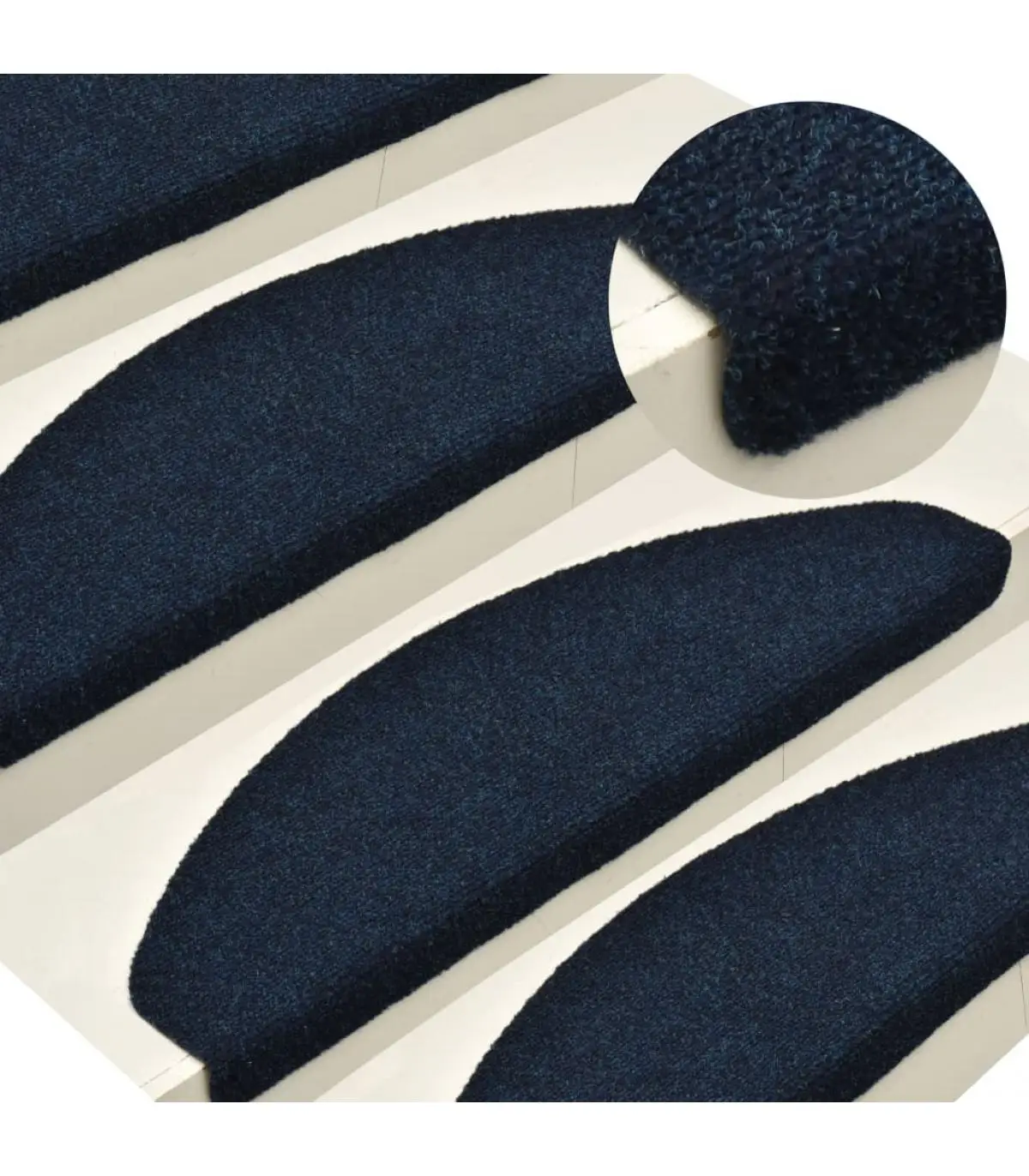 Floor mats for steps self adhesive mat ladder 15 Pins 56x17x3 cm Navy