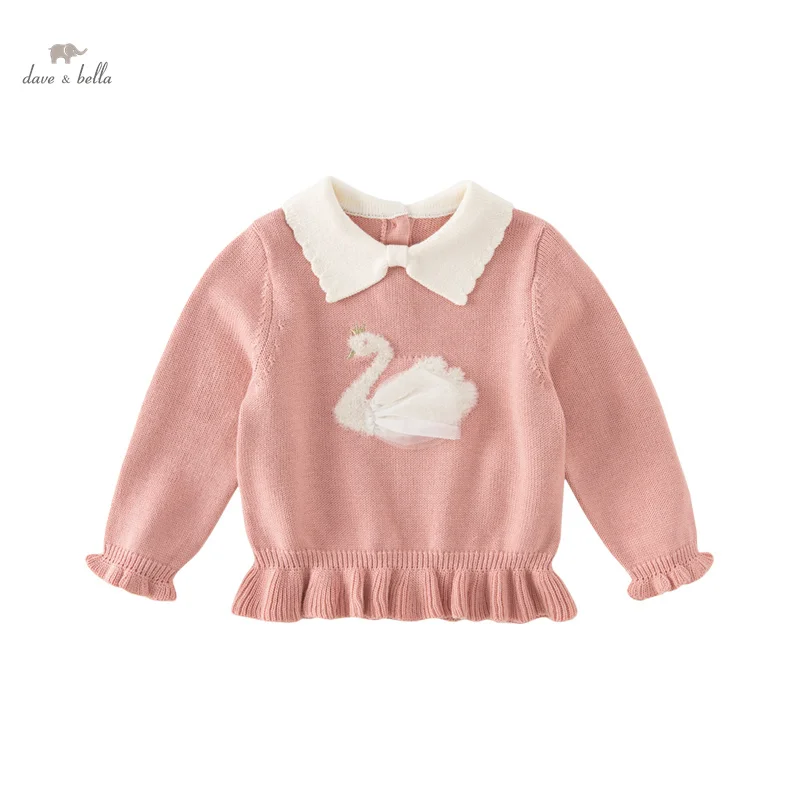

Dave Bella 2023 New Autumn Winter Girls Baby Children Top Knitted Sweater Pullover Fashion Casual Sweet Cute Gentle DB4236891