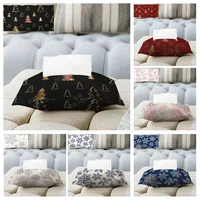 Household Christmas peripheral fabric tissues box car tissue holder tissue cover box textile storage tissue bag  dispenser 1