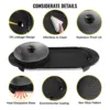 VEVOR 2 in 1 Electric BBQ Pan Grill Hot Pot Portable Smokeless Durable Material Fast Even Heated for Shellfish Vegetables Home 4