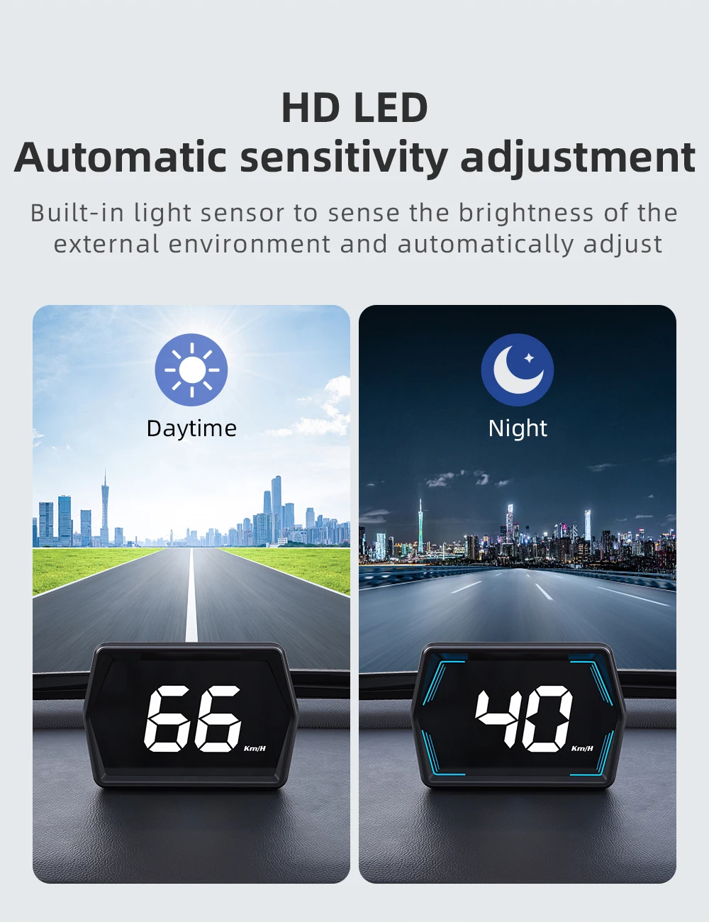 GPS HUD G20 Car Digital Speedometer Head-up Display Speed Meter Mph Kmh Compass