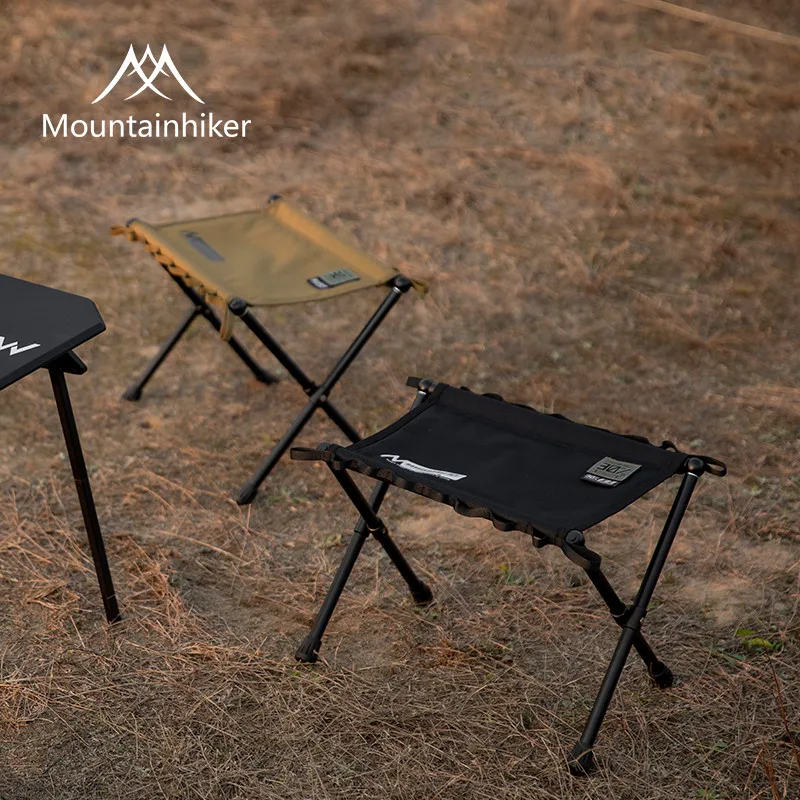 Outdoor Camping Tactical Mat Mountainhiker Portable Ultralight Aluminium Alloy Foldable Fishing Travel Stool With Storage Bag