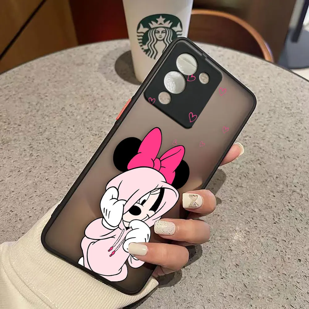 Funda mate para infinix NOTE 12 G96 11 10 8I 8 7 SMART 4 SPARK 8 8P 5 6 PRO S5 Funda Shell Mickey Minnie Mouse Anime dibujos animados