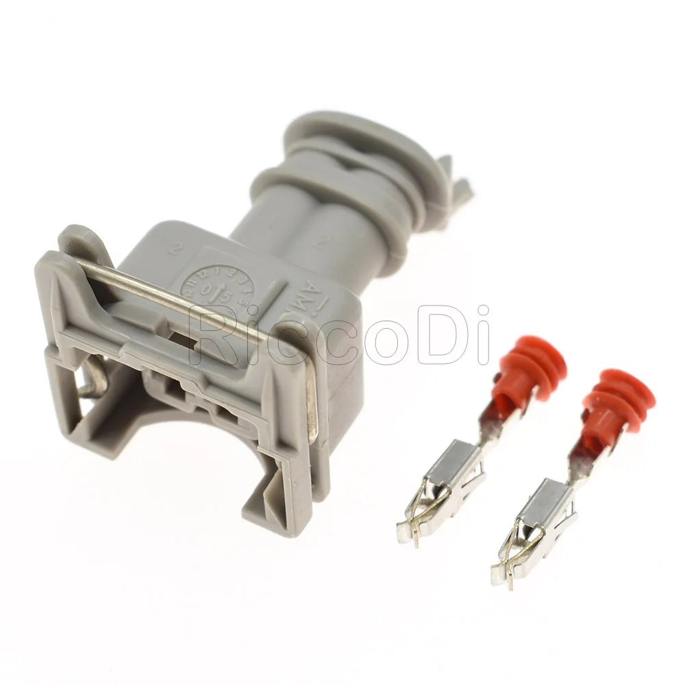 Wire Connector 1-20Set 2 Pin/Way EV1 Junior Power Timer JPT Jetronic Kits Fuel Injector Plug Connector 282189-1 Orange Blue Green Black For Car