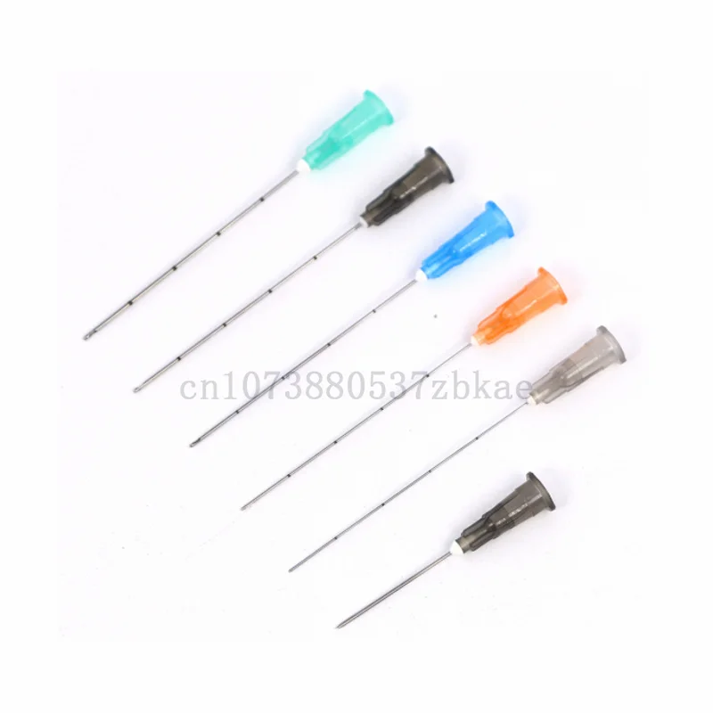 Factory Disposable Blunt-tip Cannula 22g 23G 25G 27G 18G 30G 50mm 70mm Blunt Fine Micro Body Piercing Needles Cannula Syringe 3
