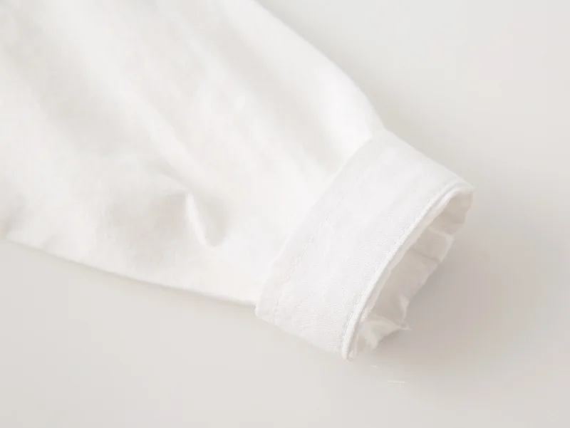 جديد 3-12 سنة ربيع الخريف الفتيان قميص بلون واحدة الصدر الوقوف طوق كم طويل قميص للأطفال الأطفال القطن قميص