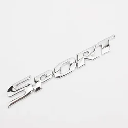 3D Metal Sport Logo Emblem Badge Sticker Decal (Silver)