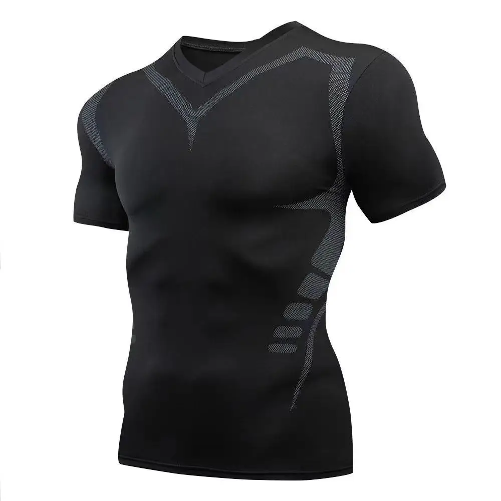 T Shirt Erkek Sıkıştırma Gömlek MMA Rashguard Boks Erkek Kısa Kollu Formalar Gym Fitness Eğitimi Spor Jiu Jitsu