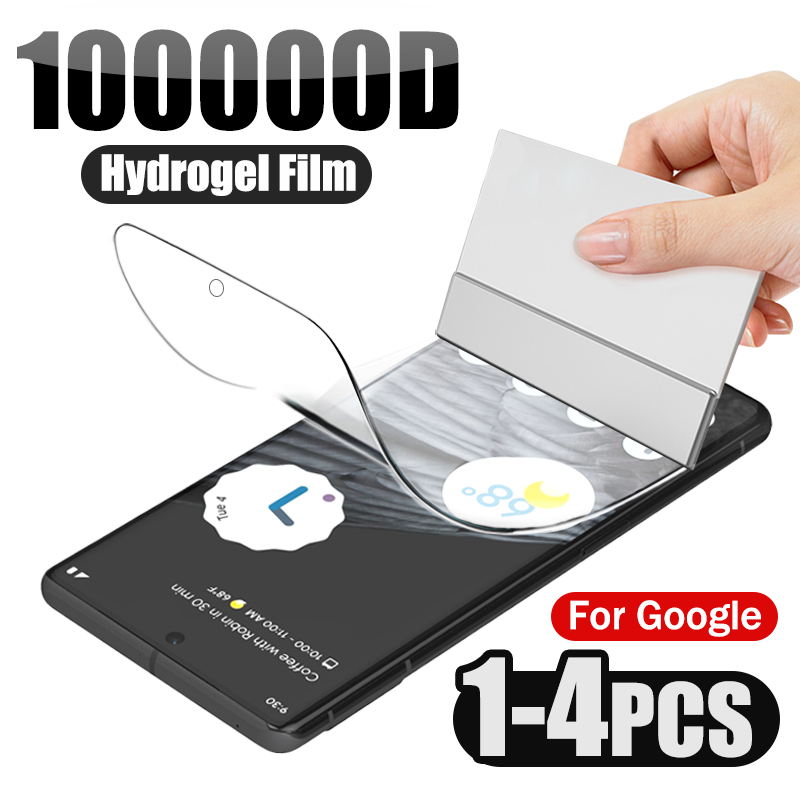 1-4PCS Hydrogel Film For Google Pixel 9 7 8 6 Pro 7A 6A Front Soft Screen Protector Full Cover HD Clear Not-Glass Anti Scratch