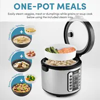 Professional 20-Cup (Cooked) / 5Qt. Digital Rice Cooker, Steamer, and Slow Cooker Pot with 10 Smart Cooking Modes 2