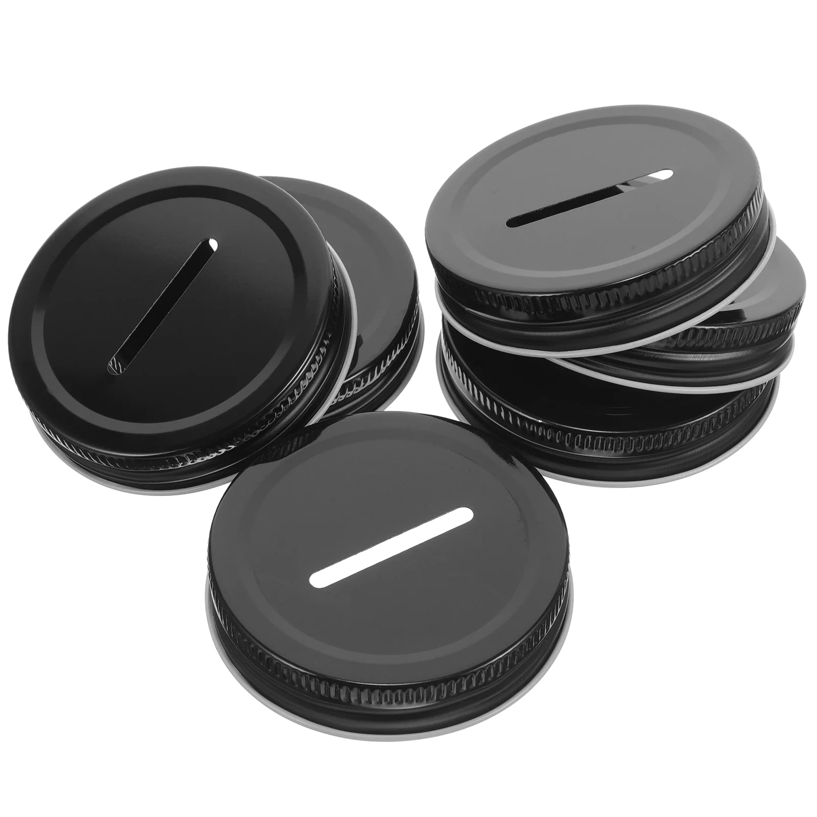

12PCS Mason Jar Lids Coin Slot Lids Metal Jar Caps for Mason Jars Piggy Banks
