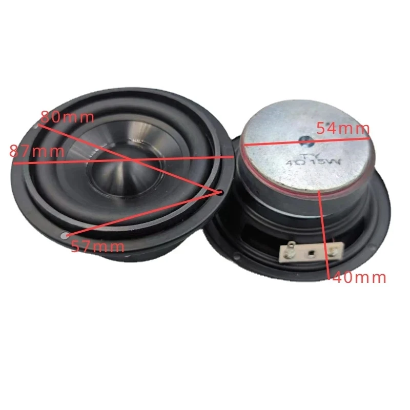 SOTAMIA 2Pcs 3 Inch Midrange Bass Speaker 4 Ohm 15W PP Cone Waterproof Altavoz Multimedia Woofer Speaker Sound Music Loudspeaker