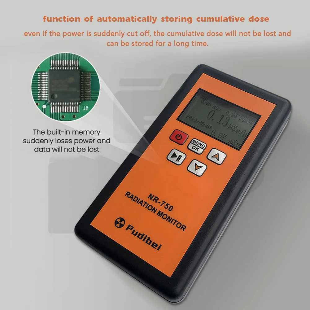 NR-750/850/950 Handheld Portable Nuclear Radiation Detector LCD Display Household Radioactive Tester radiation detector