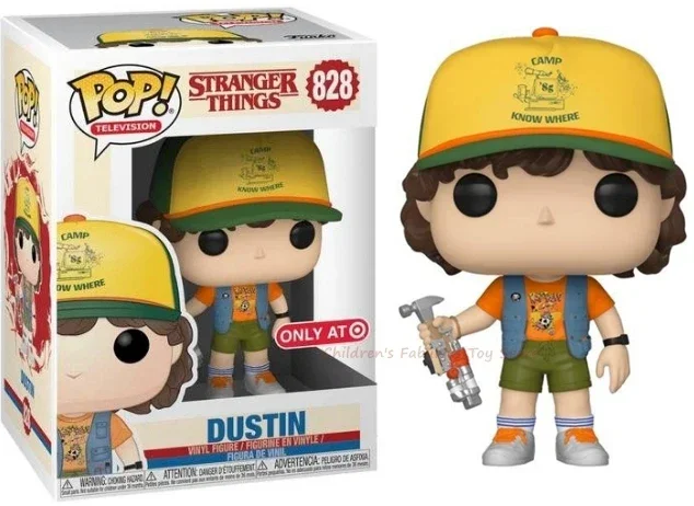 thumbnail image 1 of 2025 NUEVA llegada Funko POP 3 estilos Dustin #804 Dustin #828 Figura de PVC Modelo Muñecas Juguetes Regalo para niños Regalo de cumpleaños, 1 of 5