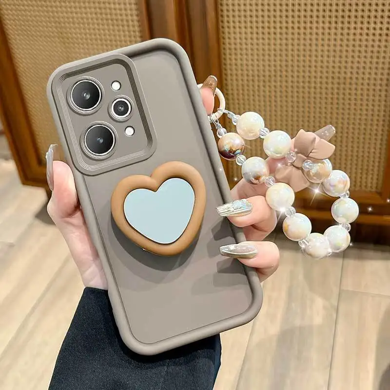 Chic Love Bracket and Lanyard Phone Case