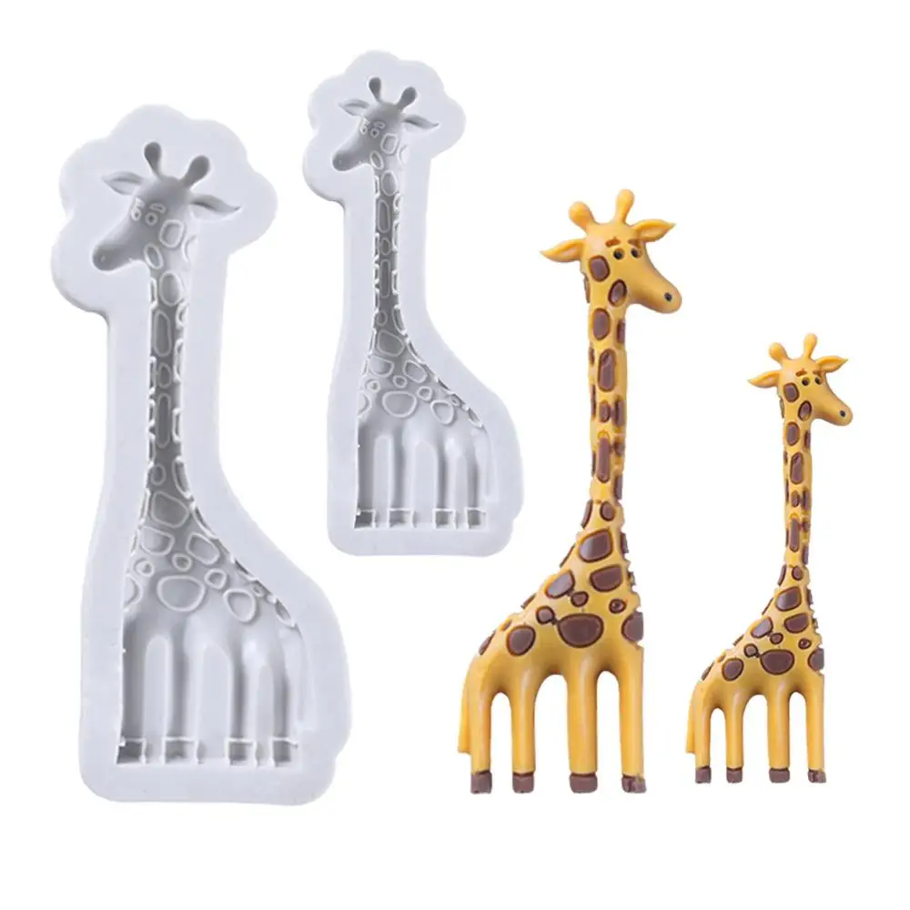 

3D Cute Animals Prairie Giraffe Pastry Silicone Mold DIY Fondant Chocolate Resin Molds Cake Decorating Baking Tools Accessories