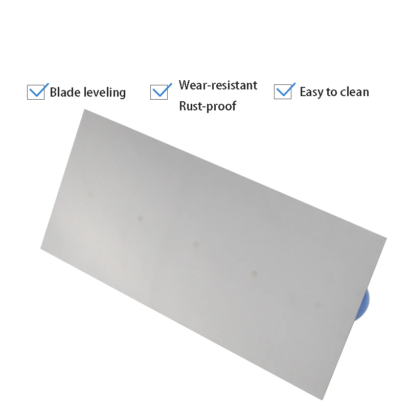 Square Notched Trowel Plastering Finishing Flat Trowel Stainless Steel California Square Notched Trowel for Large Format Tiles