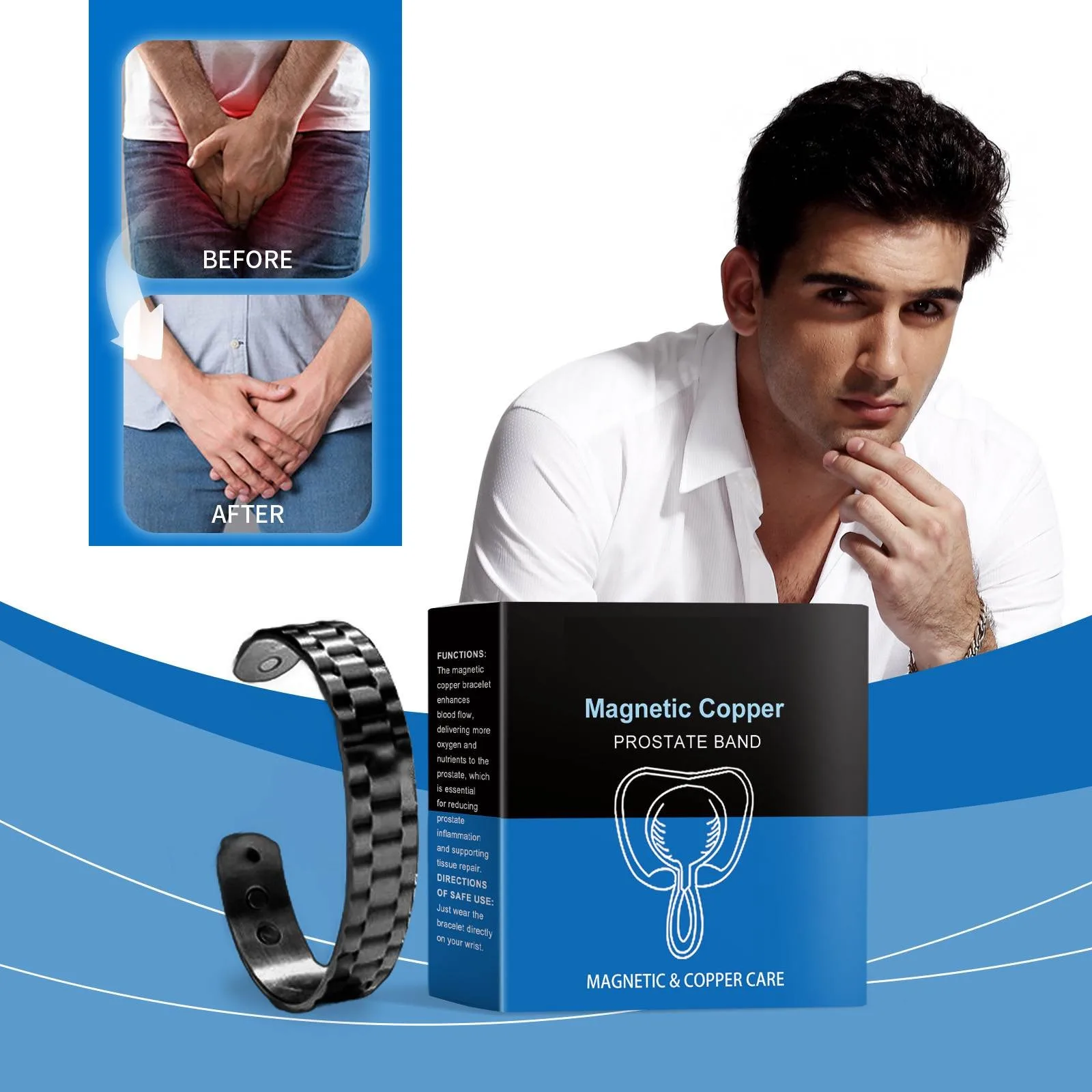 Magnetic Copper Prostate Bracelet Improves Blood Circulation Relieves prostate bracelet